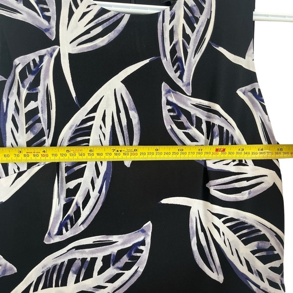 DKNY printed leaf sleeveless jumpsuit romper zip stretch summer women’s 8 medium - Picture 6 of 16